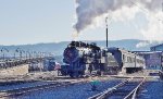 BLW 26 with the Iron Horse Society Santa Train in the Steamtown Yard